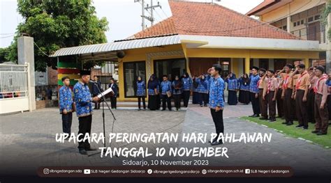 Upacara Memperingati Hari Pahlawan November Di Slb Negeri Gedangan