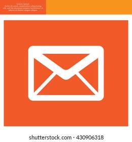 Image Email Icon Against Colorful Orange Stock Vector (Royalty Free ...