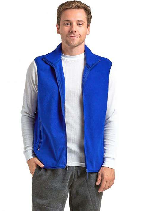 Men Polar Fleece Vest Zip Up Sleeveless Jacket Warm Winter Light Zipper