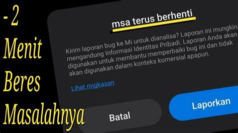 Msa Terus Berhenti Mengatasi Masalah Msa Terus Berhenti Pada Hp