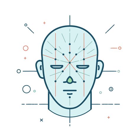 رمز الوجه البشري مع الخطوط المتجه رأس الدبوس رمز خطي أيقونة مسطحة