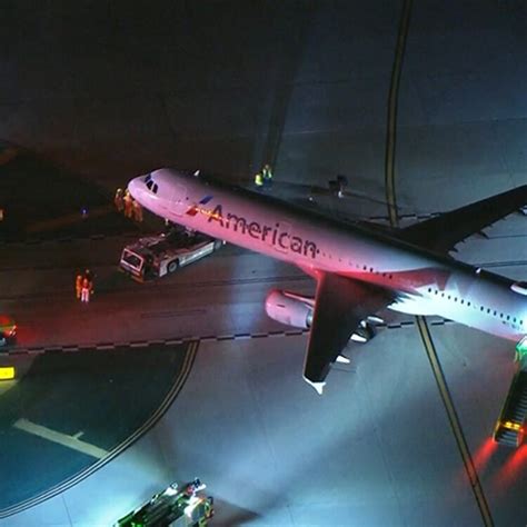 American Airlines Aircraft Collides With Shuttle Bus At At Los Angeles