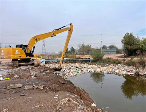 Retiran basura de drenes de Mexicali que contienen más de 24 mil