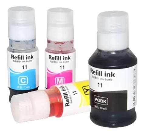 Kit 4x Refil Tinta Para Canon Gi11 Impressora G2160 G3160