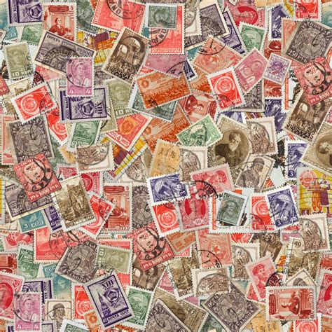 Seamless Texture Of Postage Stamps. Stock Photos - Image: 33675153