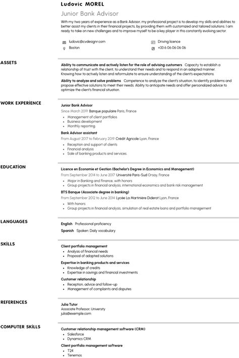 Modèle de CV en anglais exemple et traduction