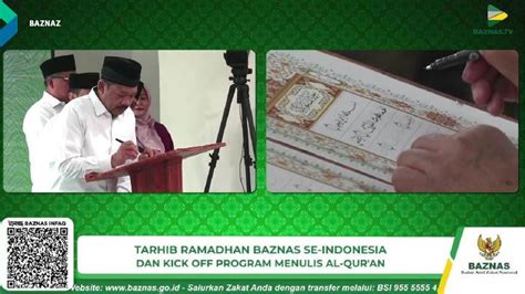 BAZNAS Gelar Program Menulis Al Qur An Sambut Ramadhan 1444 H Info