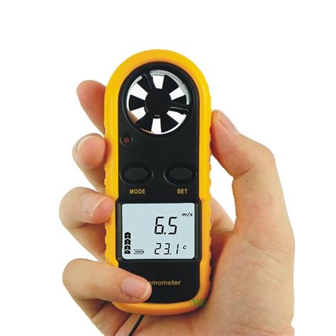 Mini Anemometer Air Wind Speed Gauge Digital Lcd Cfm Cmm Thermo