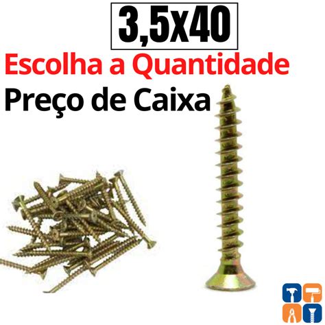 Parafuso 3 5x40 Phillips Caixa 500 Ou Fracionado Parafuso 3 5 X 40