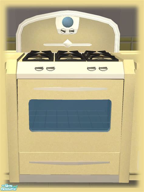 The Sims Resource 50s Retro Kitchen Stove Buttercup