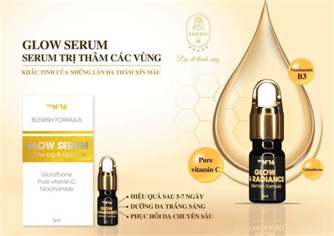 Sản phẩm Glow serum Brightening & Radlance của Công ty SheShi có dấu ...