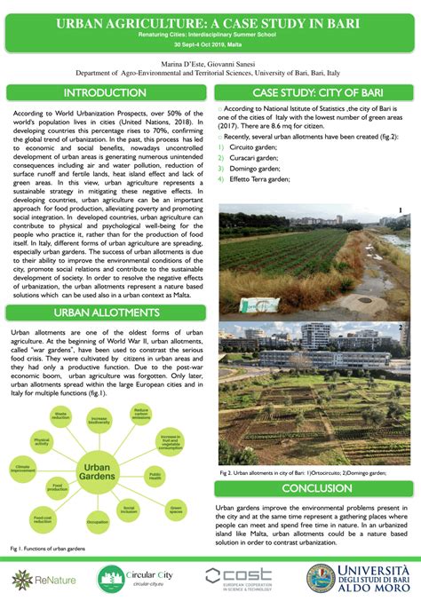 Pdf Urban Agriculture A Case Study In Bari