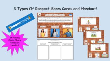 3 Types Of Respect SEL Boom Cards With Audio Plus Handout By Jen S SEL