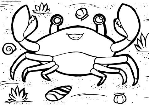 Crab Printable Coloring Page Free Printable Coloring Pages