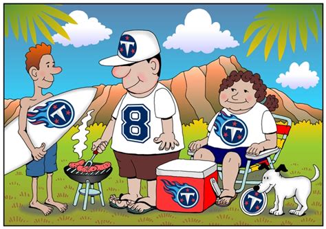 Nfl Cartoon Hawaii Folks Big Fans Of Tennessee Titans With Local Boy