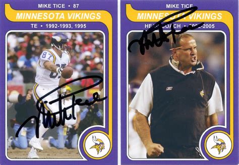 Minnesota Sports Autograph Project: MIKE TICE