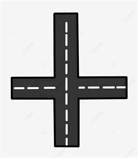 Crossing Road White Transparent Cross Road Decoration Illustration