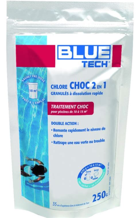 Chlore Choc Granul S Piscine Unidose G Blue Tech Dissolution Rap