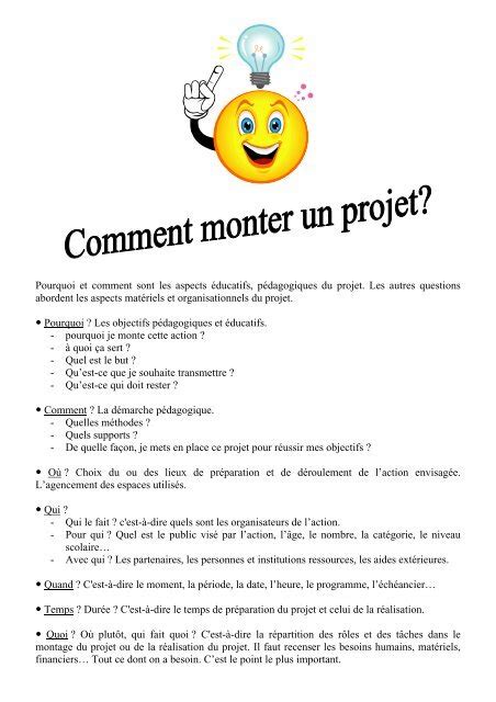 Pdf Projet Educatif Introduction Au Projet Educatif But Public