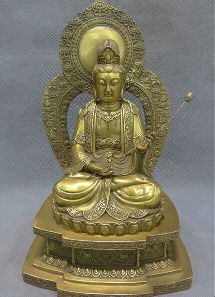 ZSR estatua budista de latón chino estatua de Buda kwan yin QuanYin de