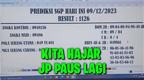 Prediksi Sgp Hari Ini Sabtu Semoga Paus Lagi Youtube