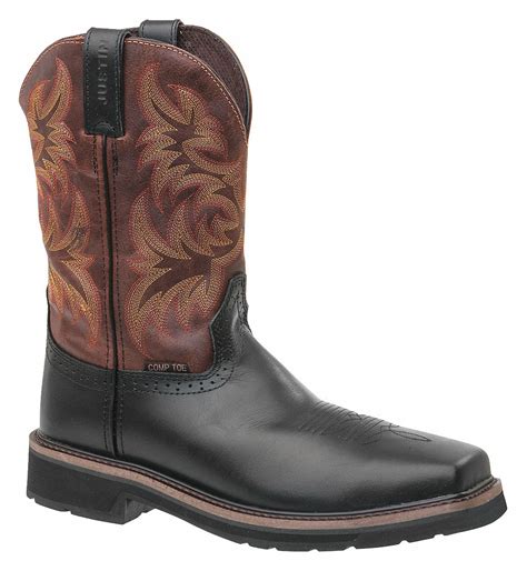 Justin Original Workboots Western Boot 9 12 D Mens Black