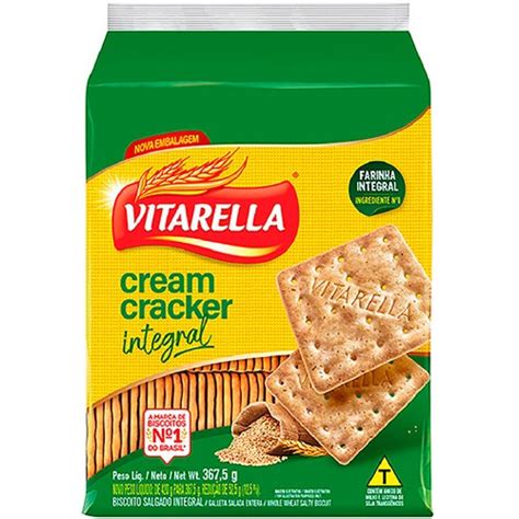 Biscoito Cream Cracker Vitarella Integral 350g Destro