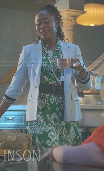 Wornontv Malikas Green Printed Dress On Good Trouble Zuri Adele