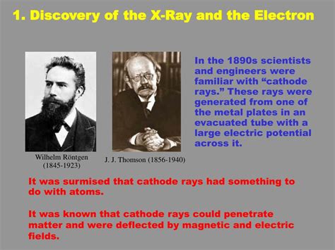 PPT - Discovery of the X Ray and the Electron Determination of Electron ...