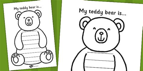 Free My Teddy Bear Is Worksheet Creat De Profesori