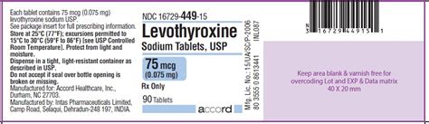 Product Images Levothyroxine Sodium Photos Packaging Labels And Appearance