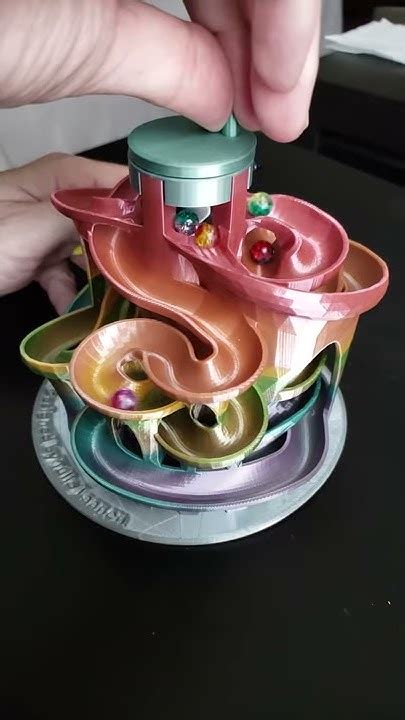 3d Printed Marble Machine In Action Youtube