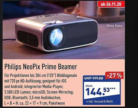 Philips Neopix Prime Beamer Angebot Bei Aldi Nord