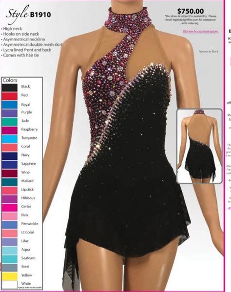 Competition Ice Skating Dresses Black 2019 Custom Size for Girls Expensive B1910 ...