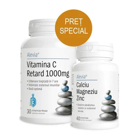 Calciu Magnziu Zinc 40 Comprimate Vitamina C Retard 1000 Mg 30