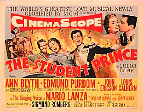 The Student Prince Original 1954 U.S. Half Sheet Movie Poster - Posteritati Movie Poster Gallery