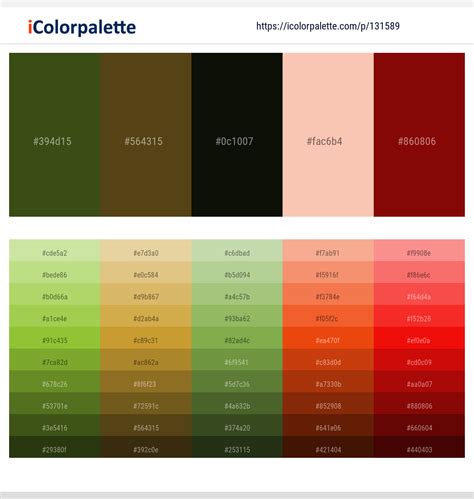 1 Latest Color Schemes with Clover And Apricot Peach Color tone combinations | 2023 | iColorpalette