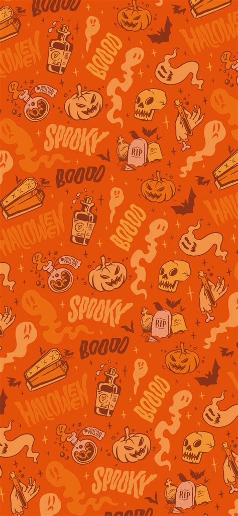 Spooky Halloween Orange Wallpaper - Cool Halloween Wallpapers