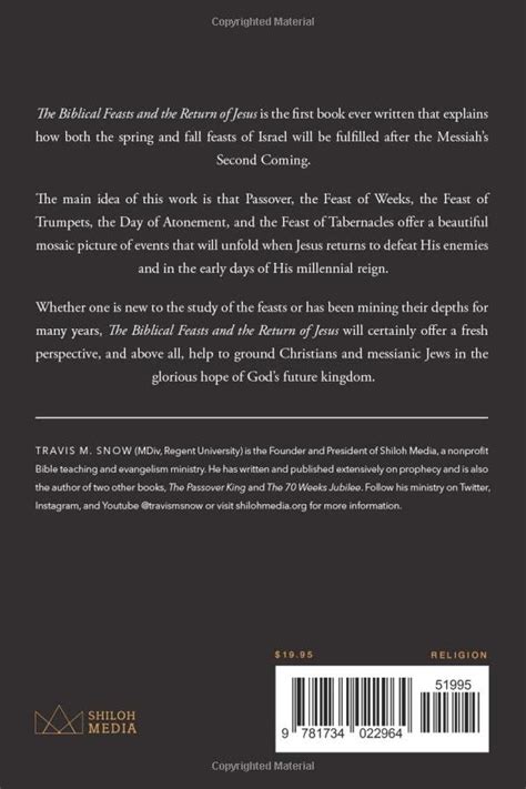The Biblical Feasts And The Return Of Jesus How The