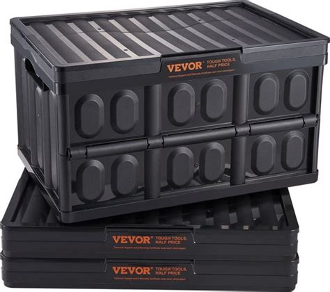 Set Van 3 45L Professionele Vouwdozen Van PP Transportdoos Met Deksel