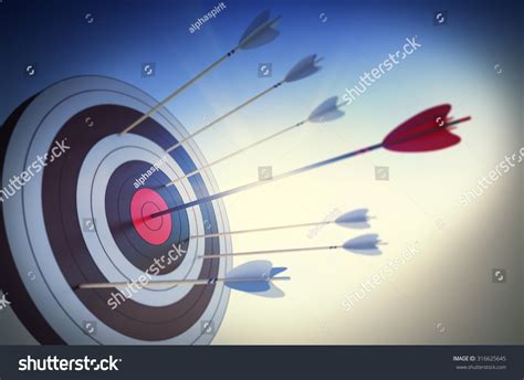 Target Hit Center By Arrow Stock Illustration 316625645 Shutterstock