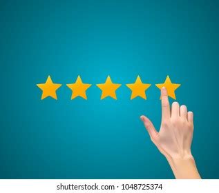 Flat Design Hand Star Rating Evaluation Stock Vector Royalty Free