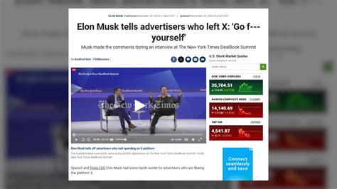 Elon Musk Tells Advertisers Who Left X Go F Yourself Youtube