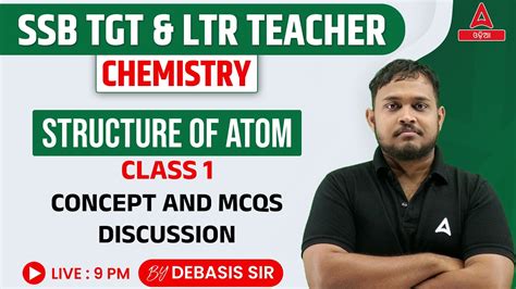 SSB TGT LTR Teacher 2024 Chemistry Class Structure Of Atom