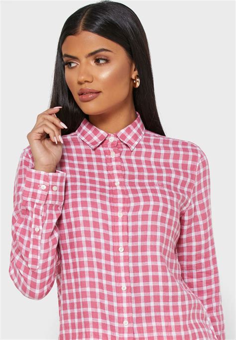 Buy Gant Pink Gingham Button Down Shirt For Women In Riyadh Jeddah