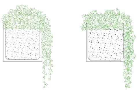 Autocad Hanging Planters Elevation Block Cad Files Dwg Files Plans