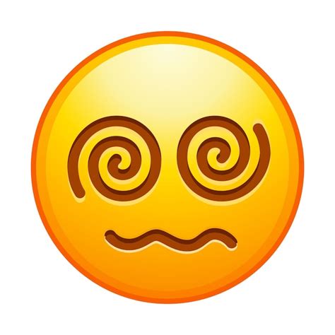 Emoticono de alta calidad mareado espiral emoji icono ilustración signo