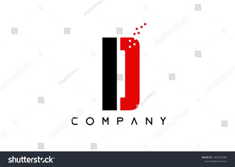 Red Black Alphabet Letter D Logo Stock Vector (Royalty Free) 1467650588 ...