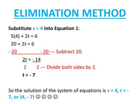 System Of Equation Elimination