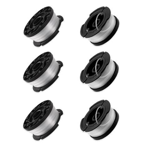 6 Packs Replacement Spools For Black Decker Models AF 100 Trimmer